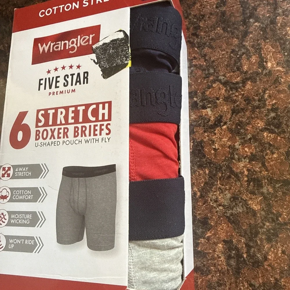 Wrangler Workwear Boxer Briefs 6 Pack Stretch Size S 28-30 Cotton Comfort